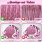 ExtraLarge Pink Backdrop 6.4x8 Feet, Pack of 2 - Pink Fringe Backdrop for Pink Party Decorations, Pink Foil Fringe Curtain, Pink Streamers, Pink Birthday Decorations